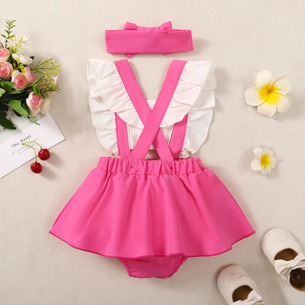 Baby Girl 1st Birthday Pink Skirt Outfit