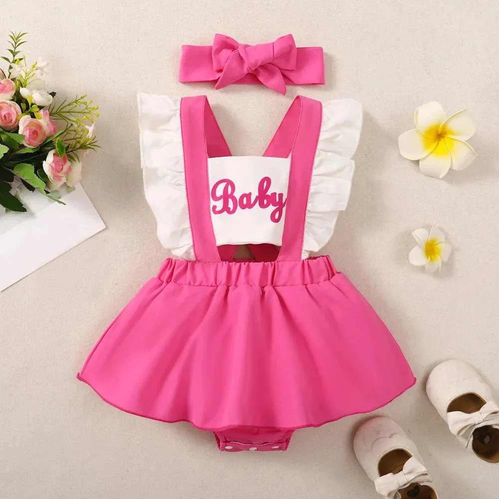 Baby Girl 1st Birthday Pink Skirt Outfit