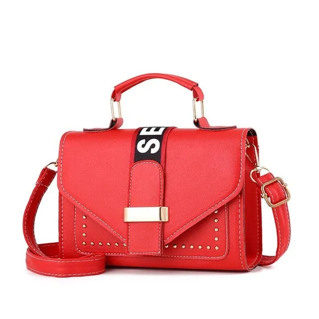 Bags For Women Solid Flap Fashion Messenger Bag Rivet Women Shoulder Bag