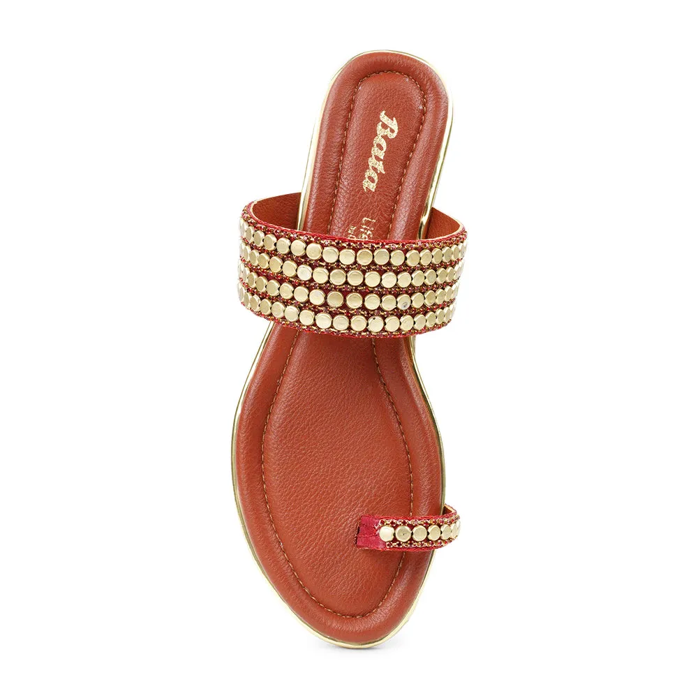 Bata RAY Ethnic Flat Toe-Ring Sandal for Women