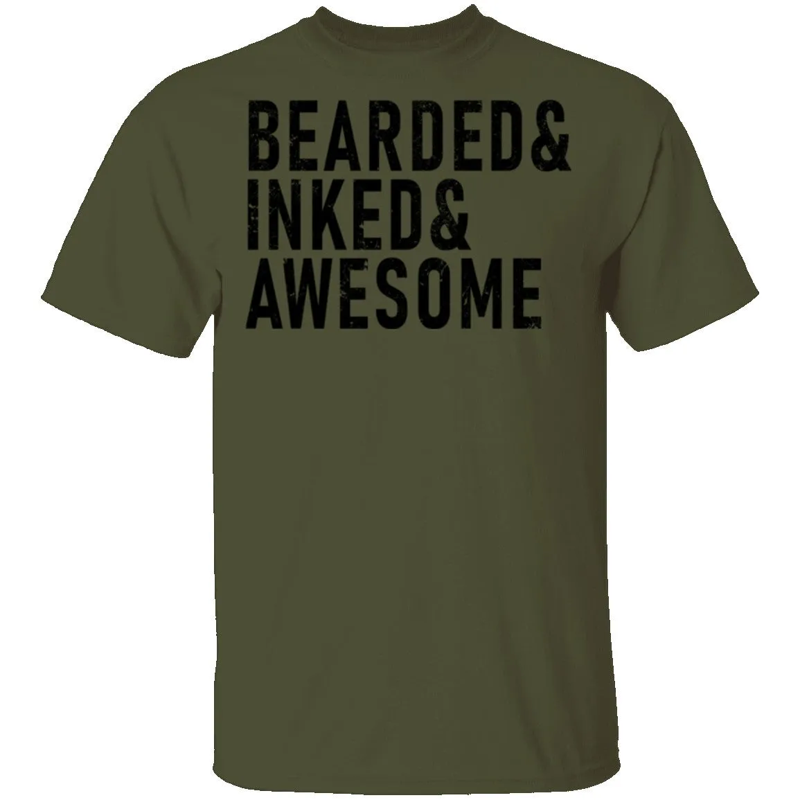 Bearded ' Inked ' Awesome T-Shirt