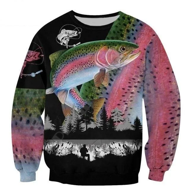 Beautiful Fishing 3D All Over Printed Unisex Hoodie for Autumn and Winter