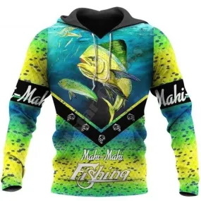 Beautiful Mahi-Mahi Fishing 3D All Over Printed Unisex Hooded Sweatshirt