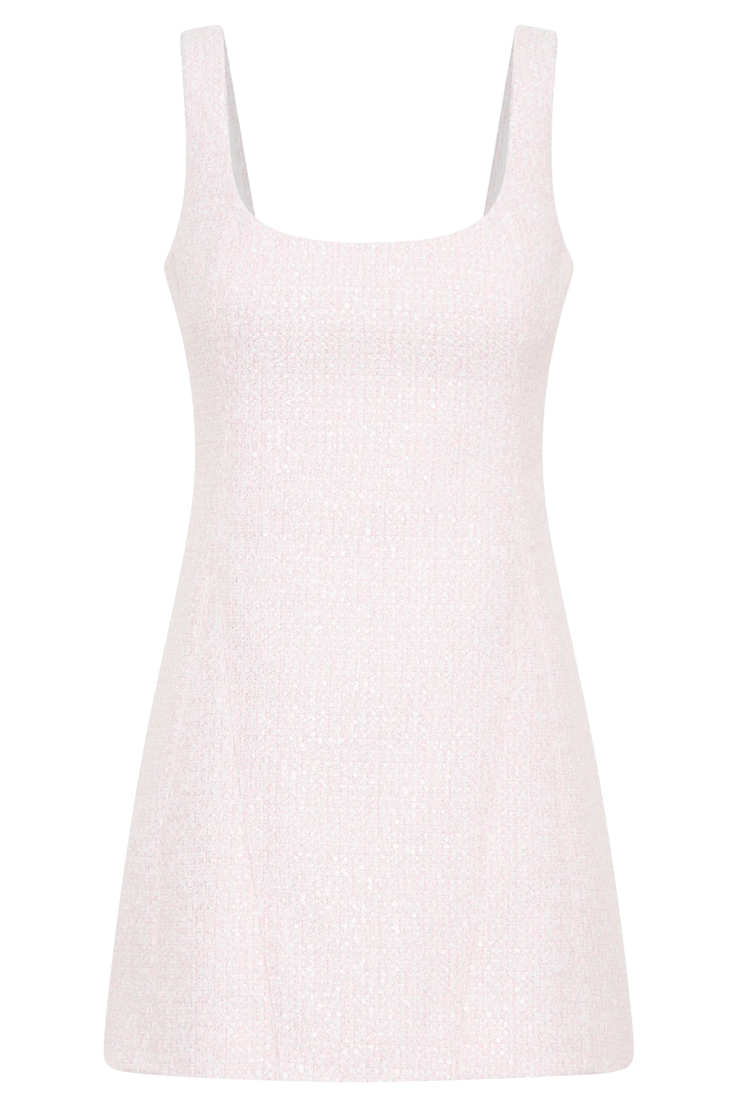 Beth Tweed Mini Dress - Fairy Floss Pink