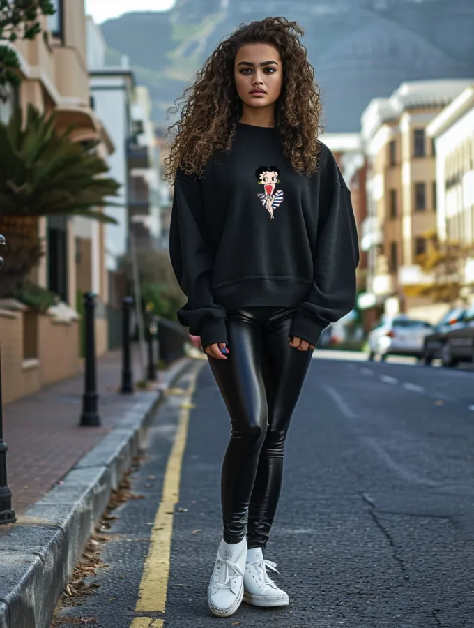 BETTY BOOP SWEATER - BLACK