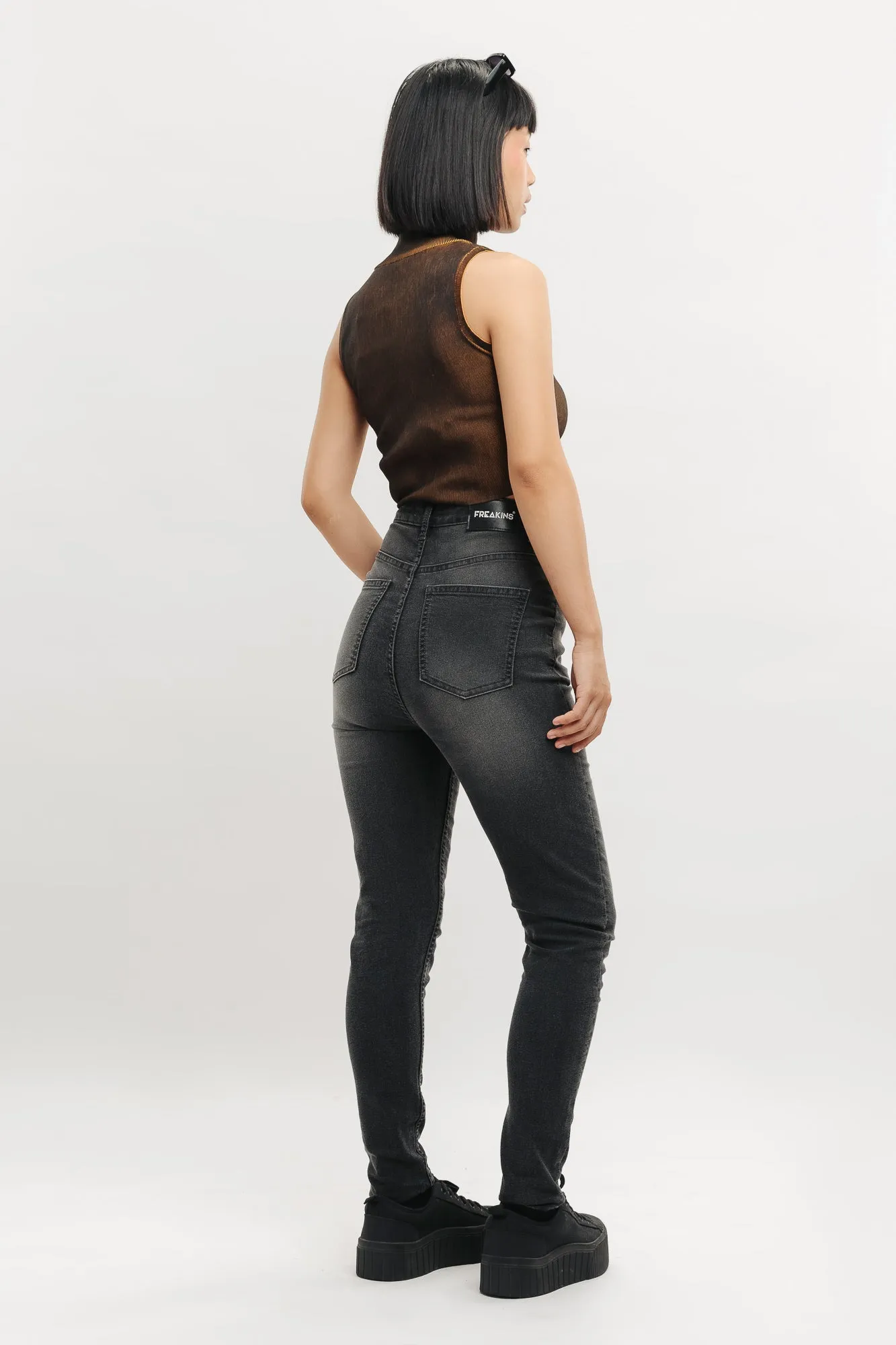 Black Charcoal Skinny Jeans