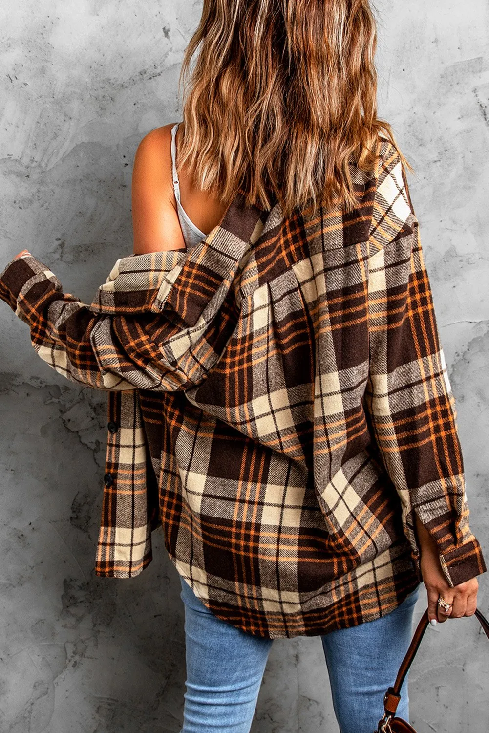 Boyfriend Plaid Shirt Coat