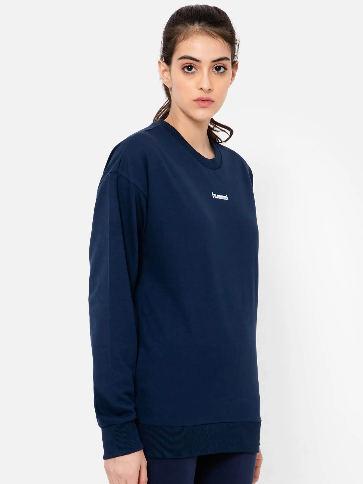 Casoi Women Navy Blue Sweatshirt