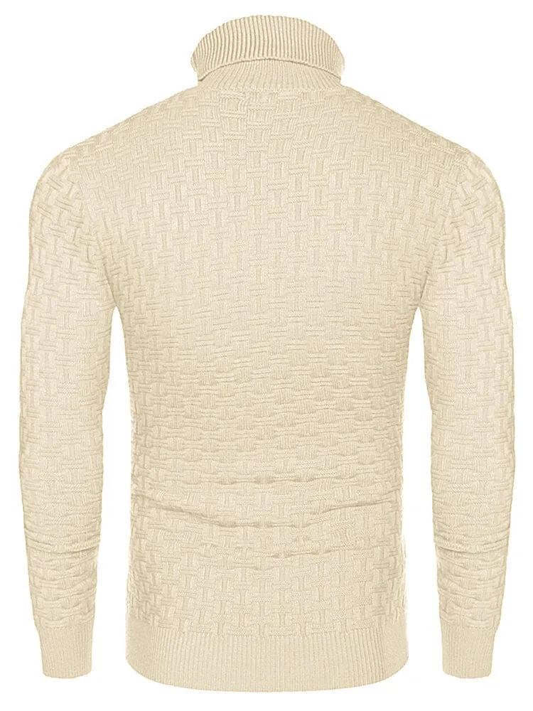 Casual Slim Fit Turtleneck Pullover Sweaters (US Only)