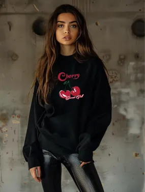 CHERRY BOMB SWEATER - BLACK