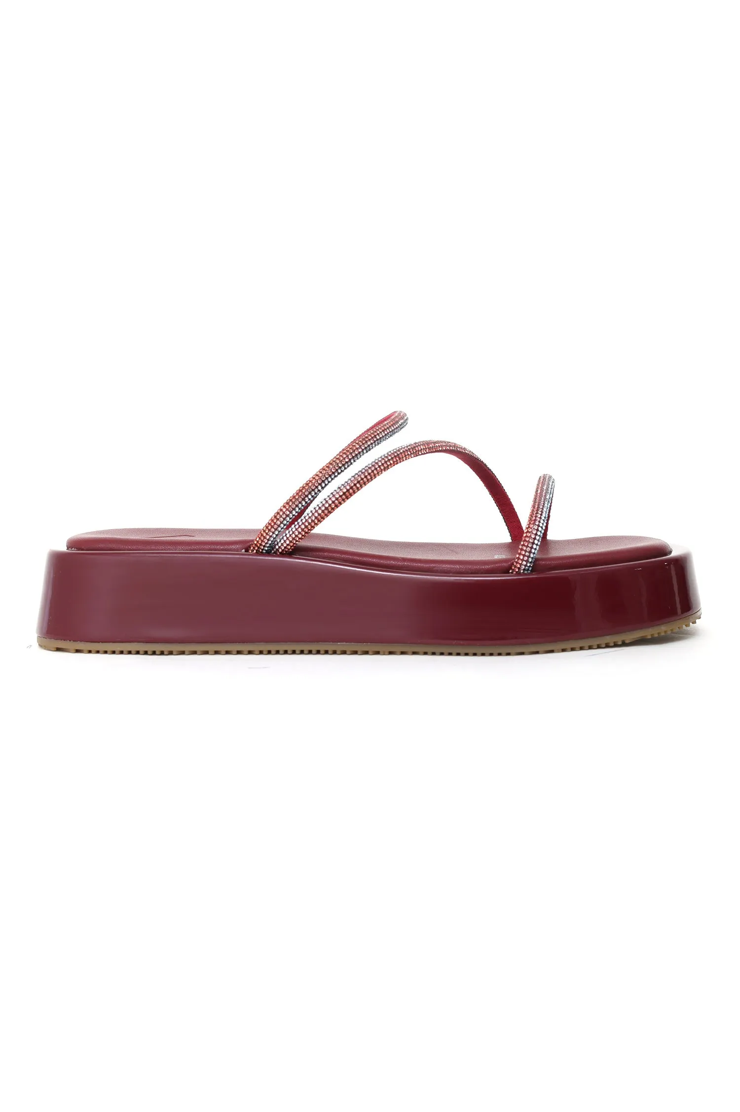 CHIC WOMEN SLIDES-MAROON