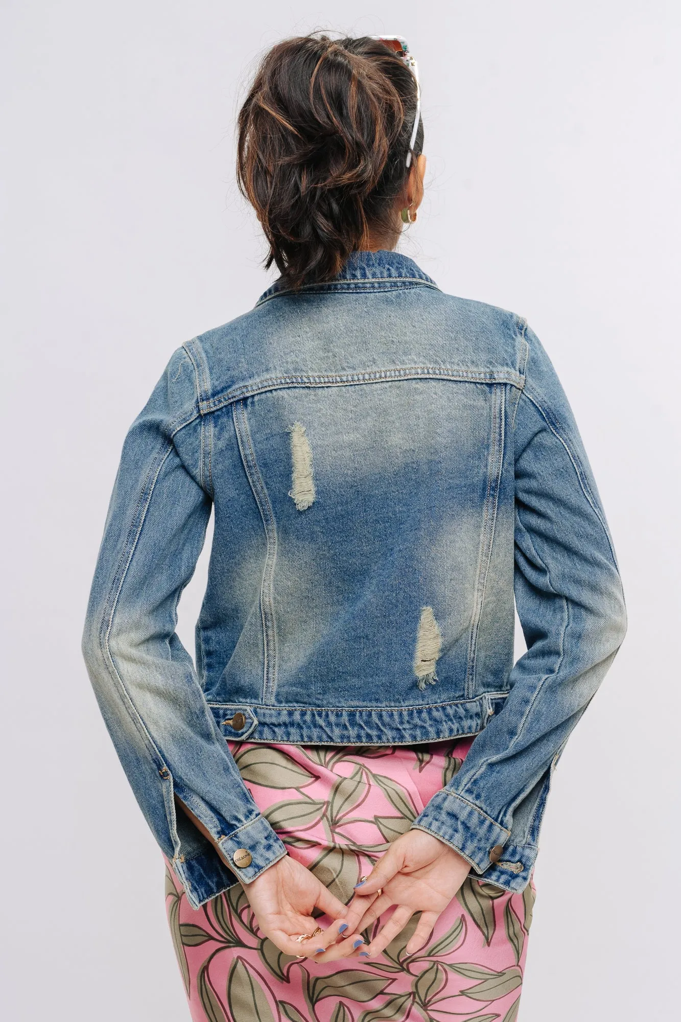 Classic Ripped Indigo Denim Jacket