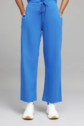 COMFY WIDE-LEG LOUNGE PANTS-ROYAL-BLUE