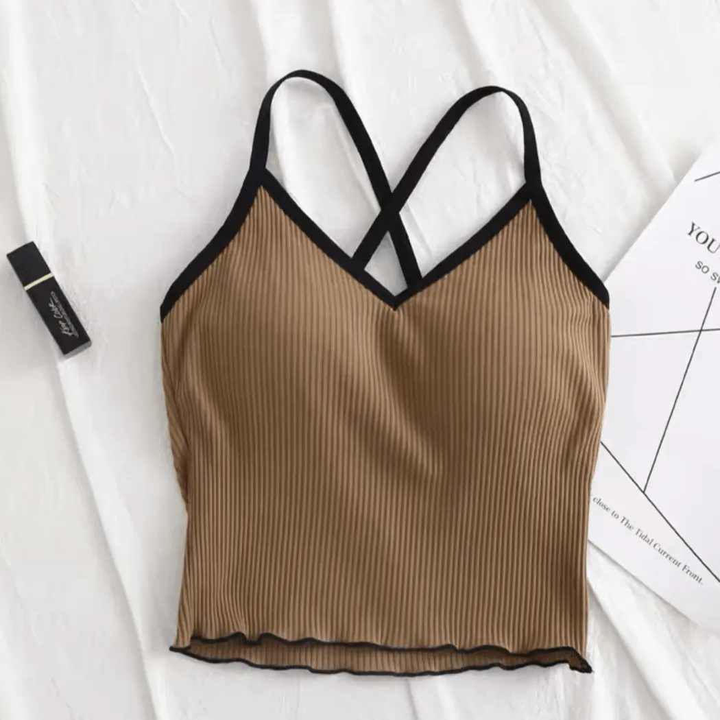 Criss Cross Cami Bralette Top