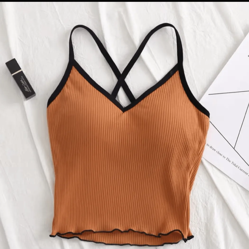 Criss Cross Cami Bralette Top