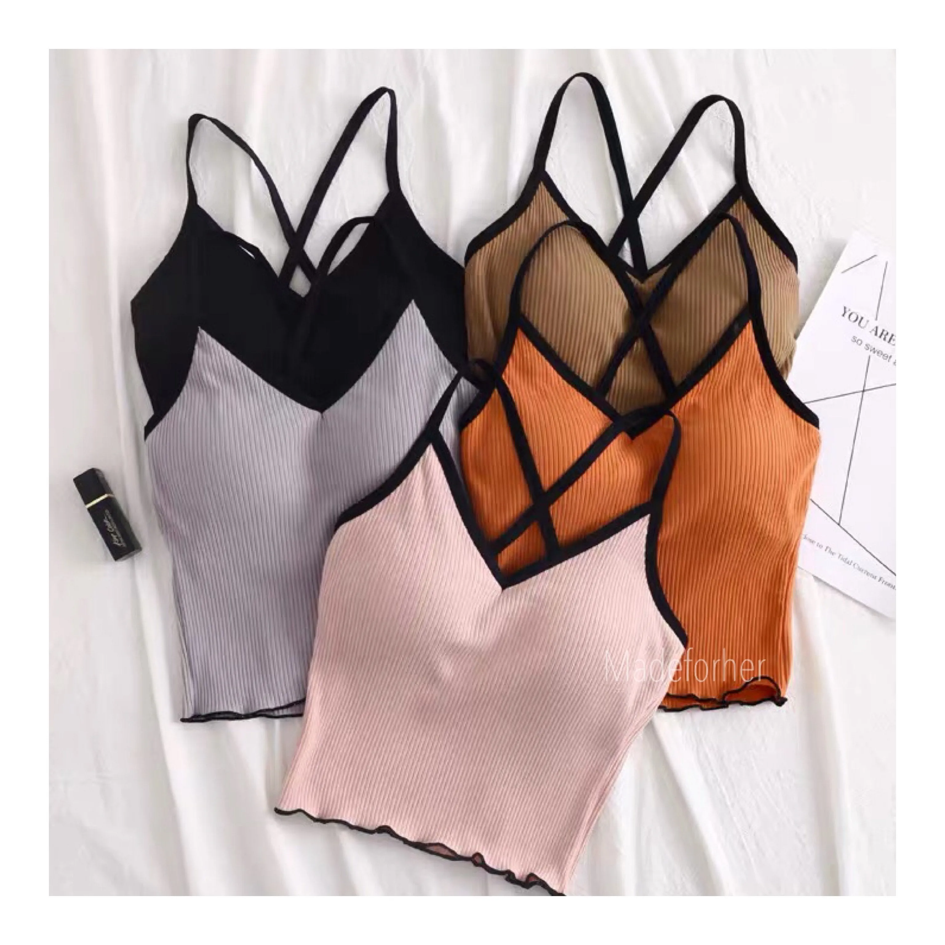 Criss Cross Cami Bralette Top