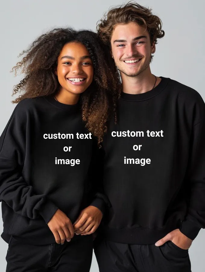 CUSTOM SWEATER - BLACK - UNISEX