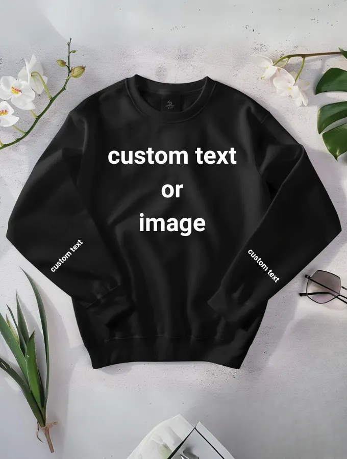 CUSTOM SWEATER - BLACK - UNISEX