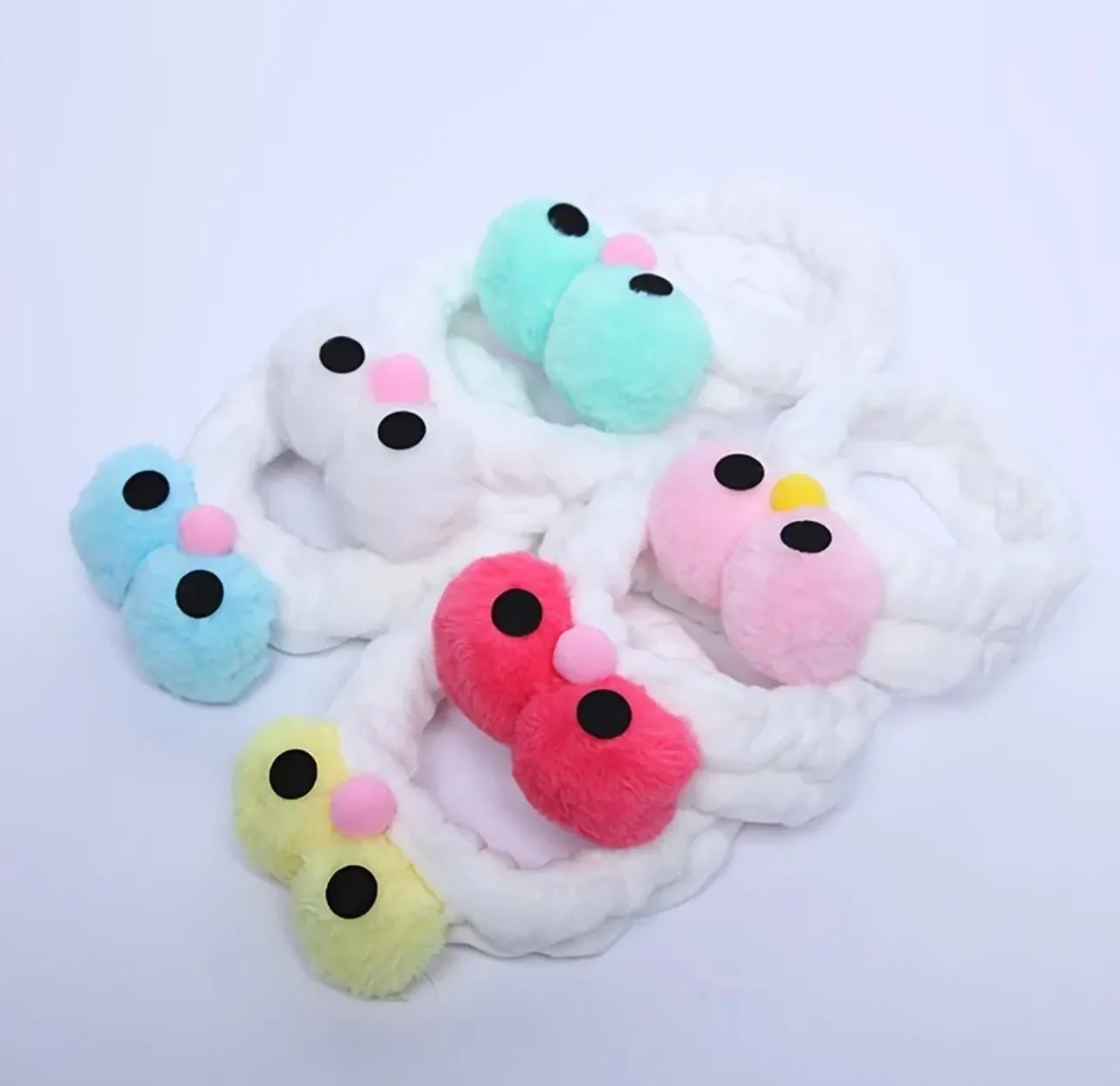 Cute Bird Eye  SPA Headband , Funny Big Eyes Hair Band for Washing Face Elastic Shower Face Washing Hairband