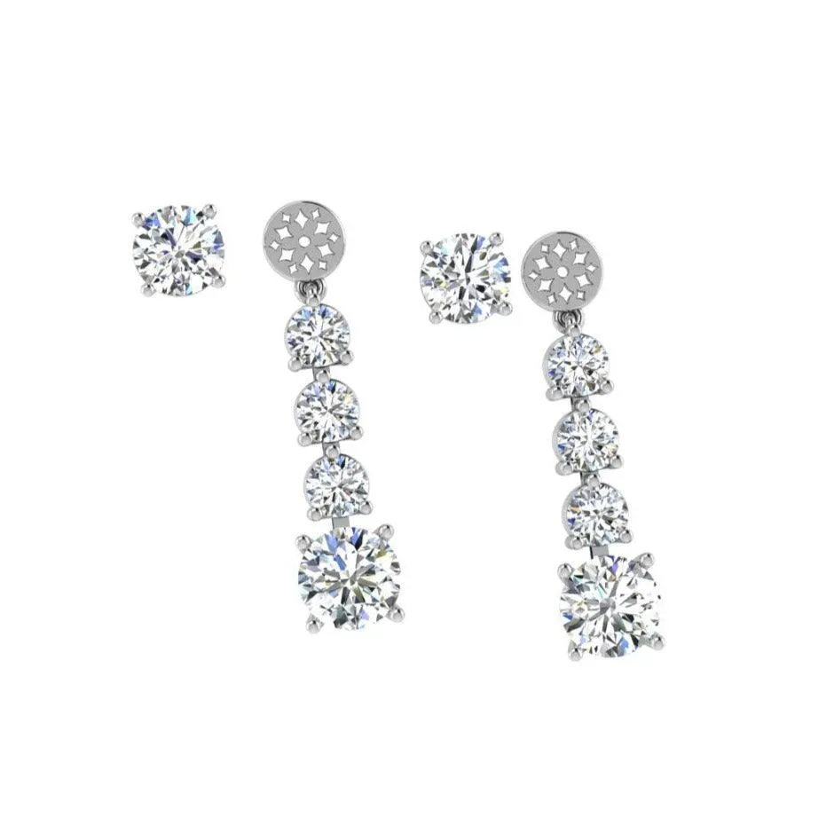 Diamond Drop Earring Jackets