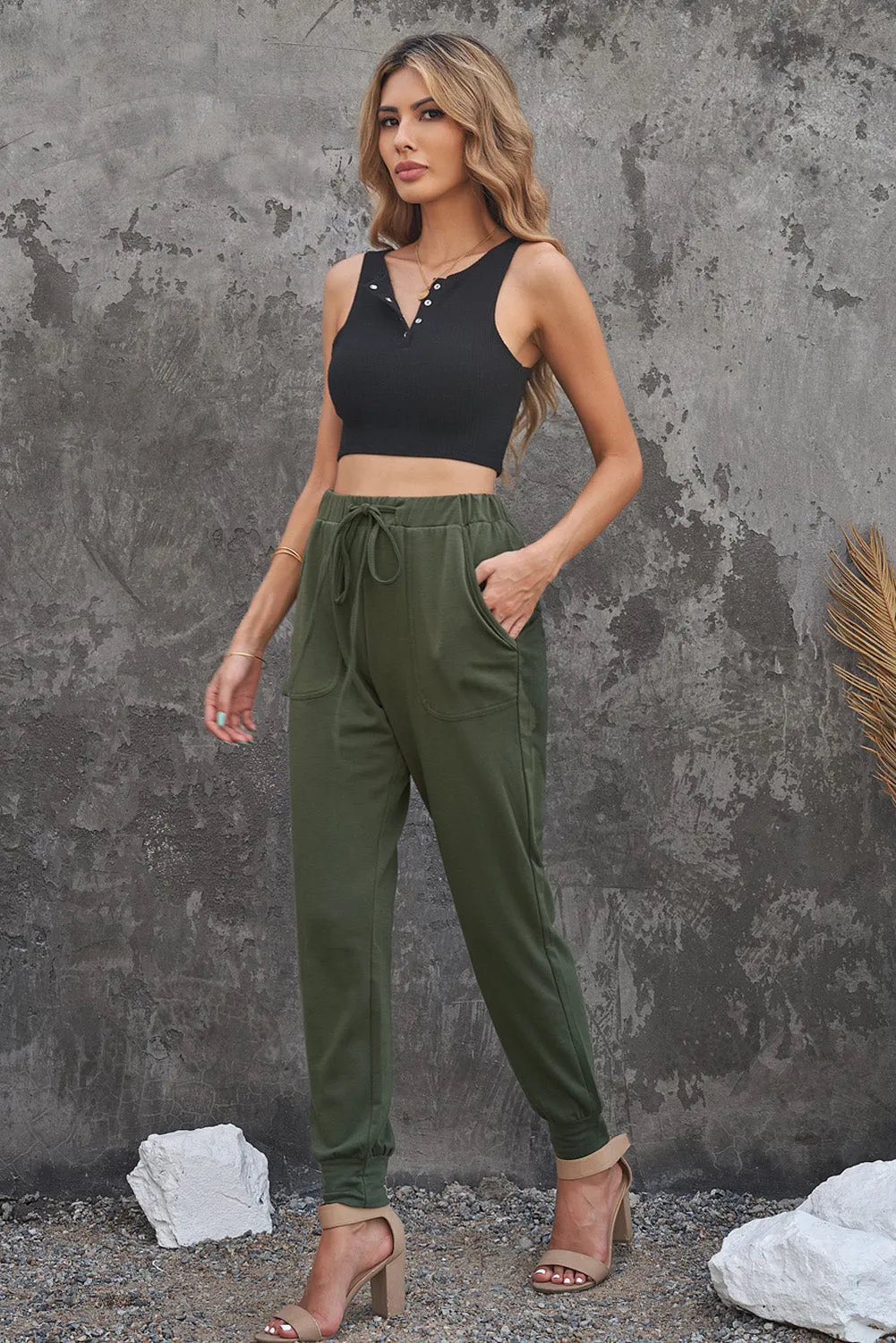 Drawstring Casual Pants