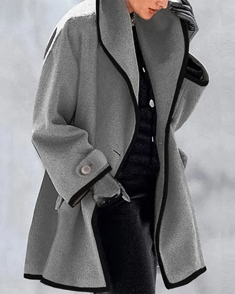 Elegant lapel coat