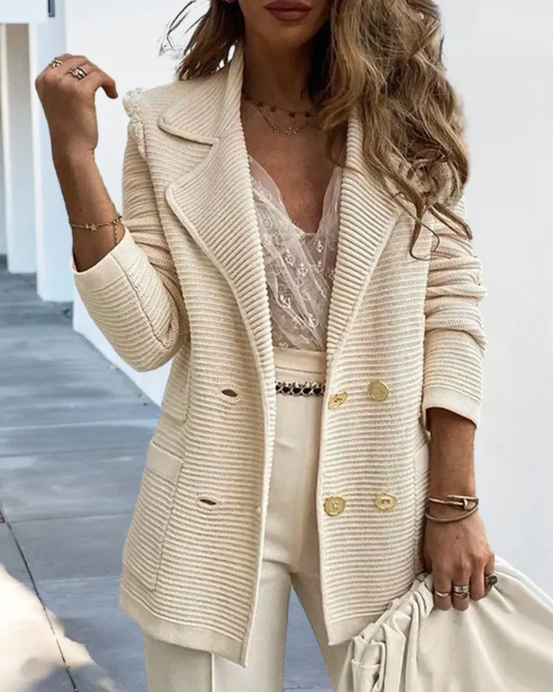 Elegant Solid Color Coat