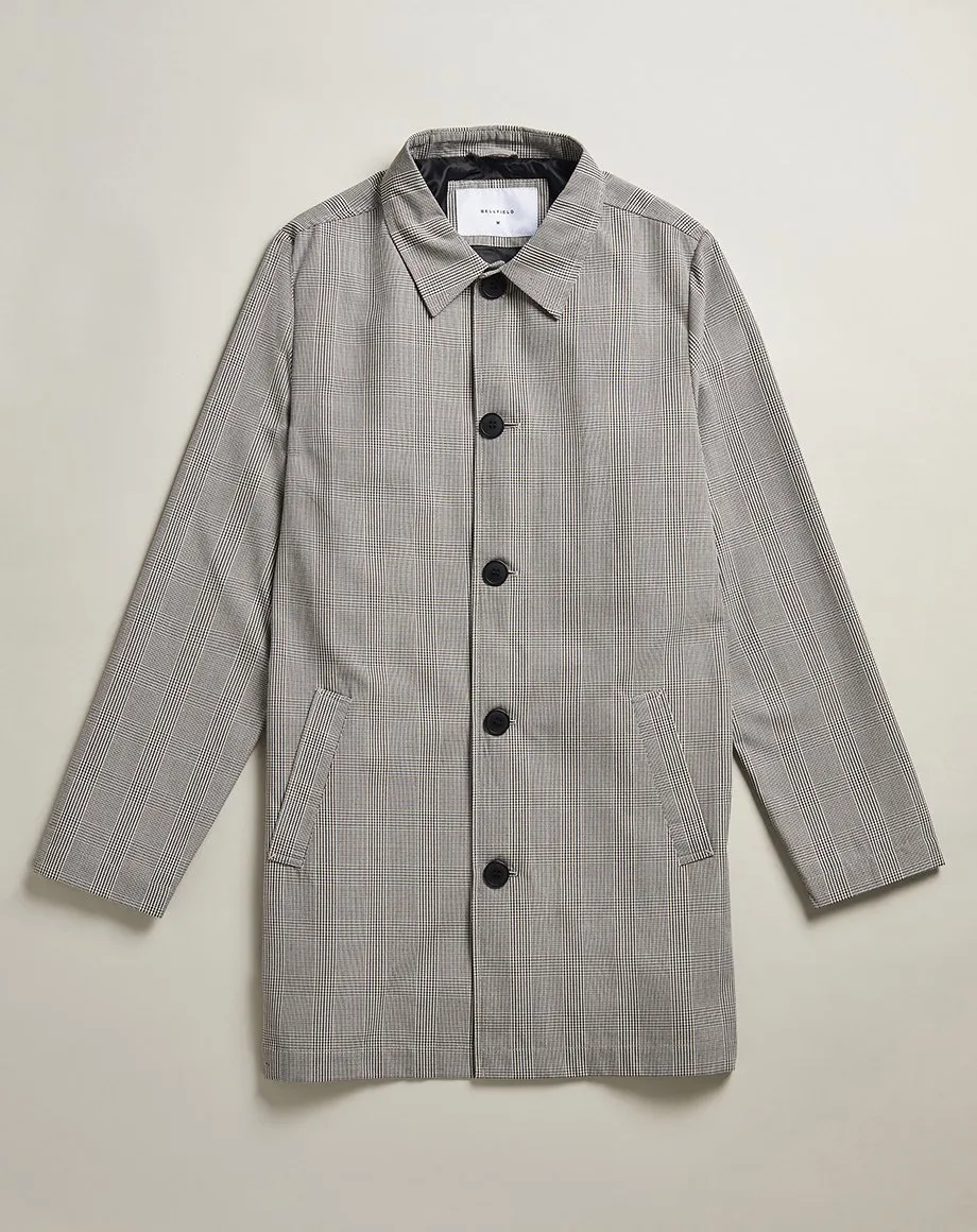 ELMER OVERSIZED CHECKED MENS MAC | STONE CHECK