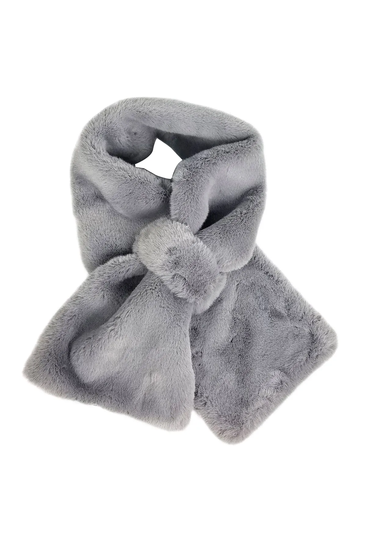 FAUX FUR PULL THRU SCARF