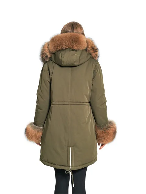 Finn raccoon parka with hood