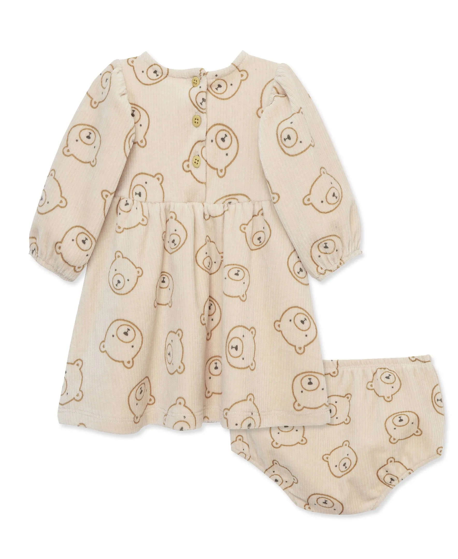 Focus Kids Bear Velour Dress Set (3M-12M)