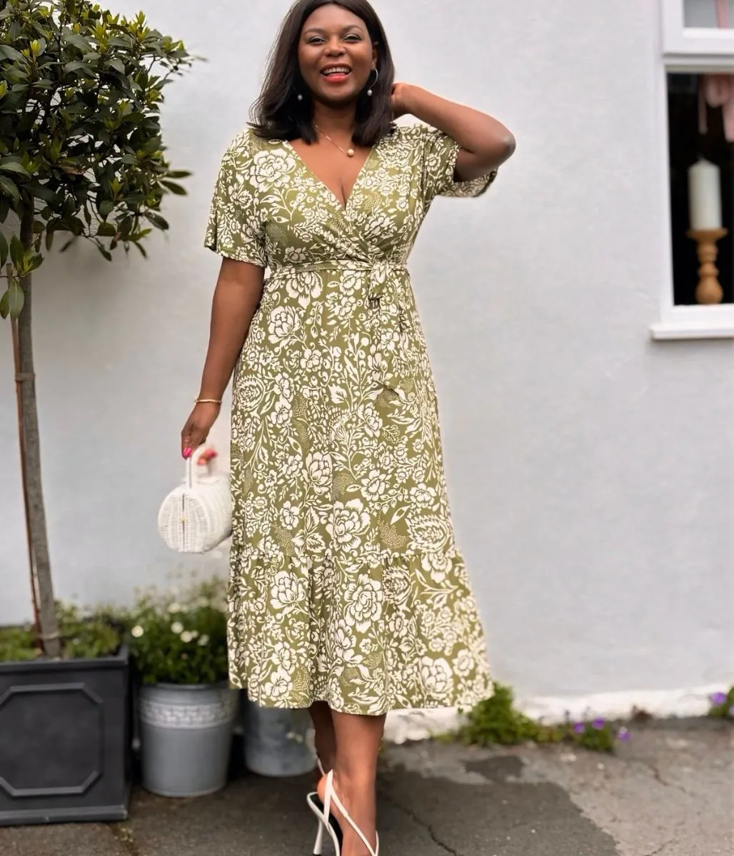 Green Sophia Midi Dress