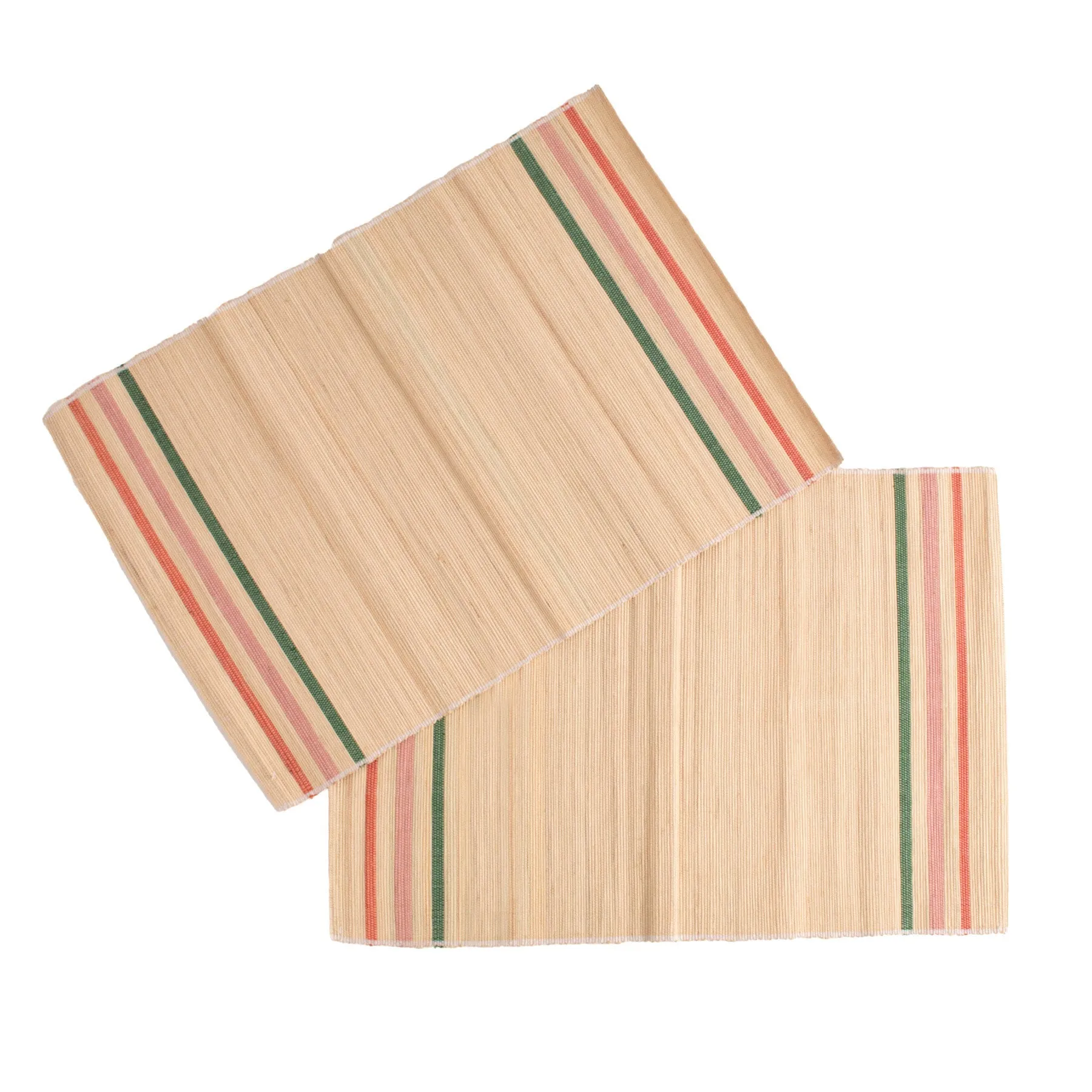 Handmade Seratonia Placemat Set - Striped Set of 2 by Kazi Goods