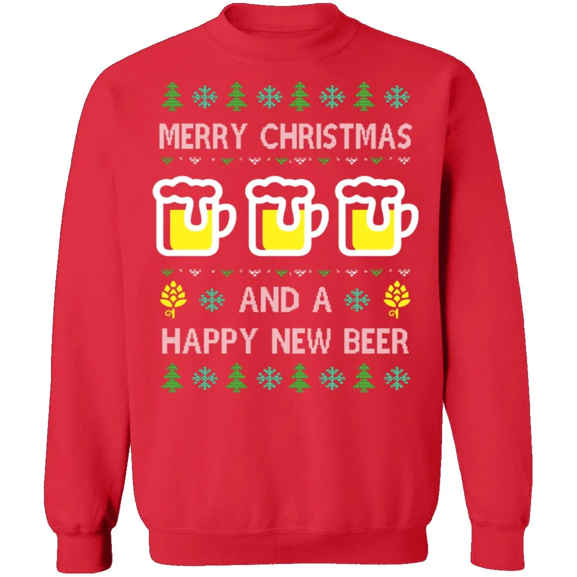 Happy New Beer Ugly Christmas Sweater