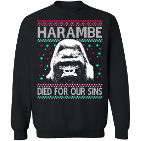 Harambe Ugly Christmas Sweater