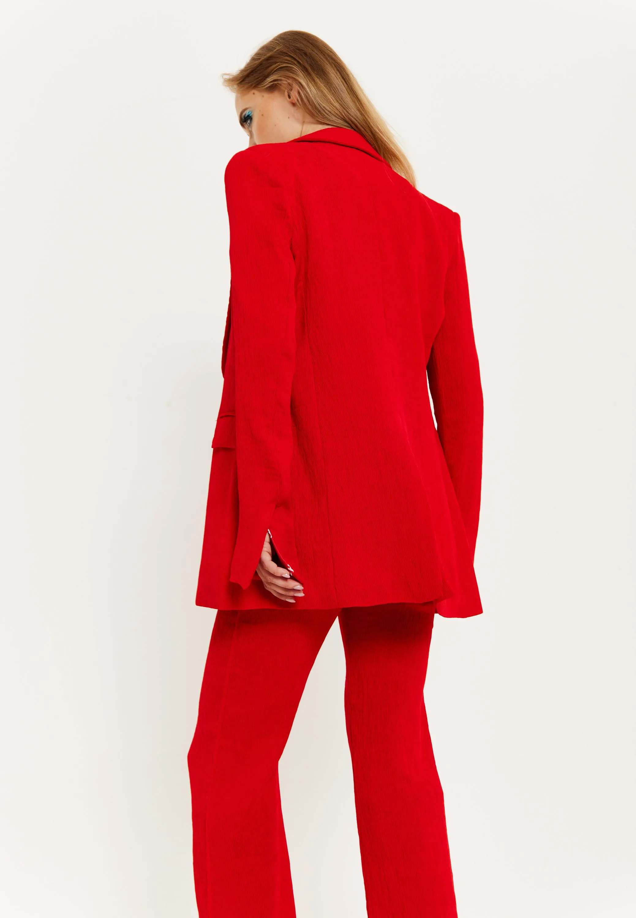 House of Holland Red Block Colour Pleat Blazer