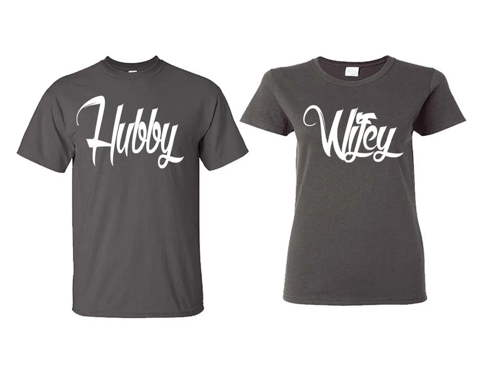 Hubby Wifey Couple Matching T Shirts