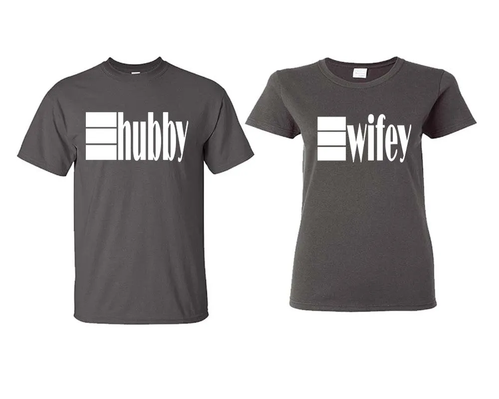 Hubby Wifey Couple Matching T Shirts