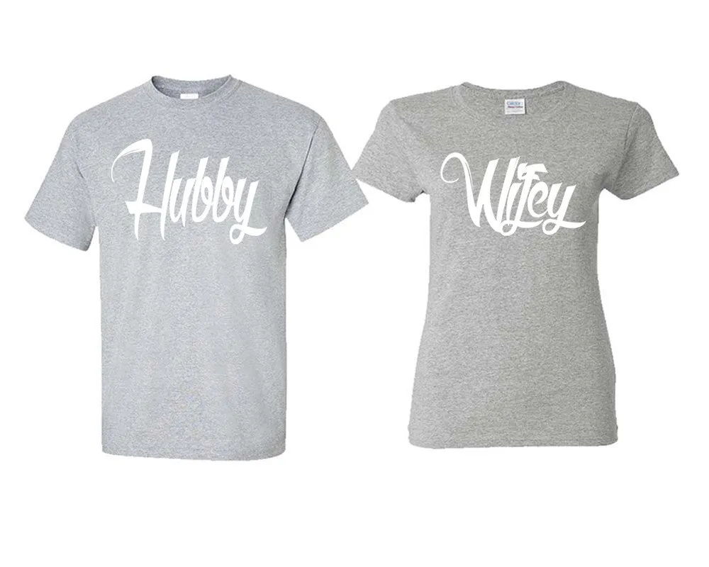 Hubby Wifey Couple Matching T Shirts