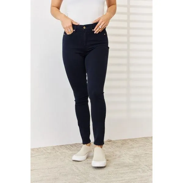 Judy Blue Full Size Garment Dyed Tummy Control Skinny Jeans