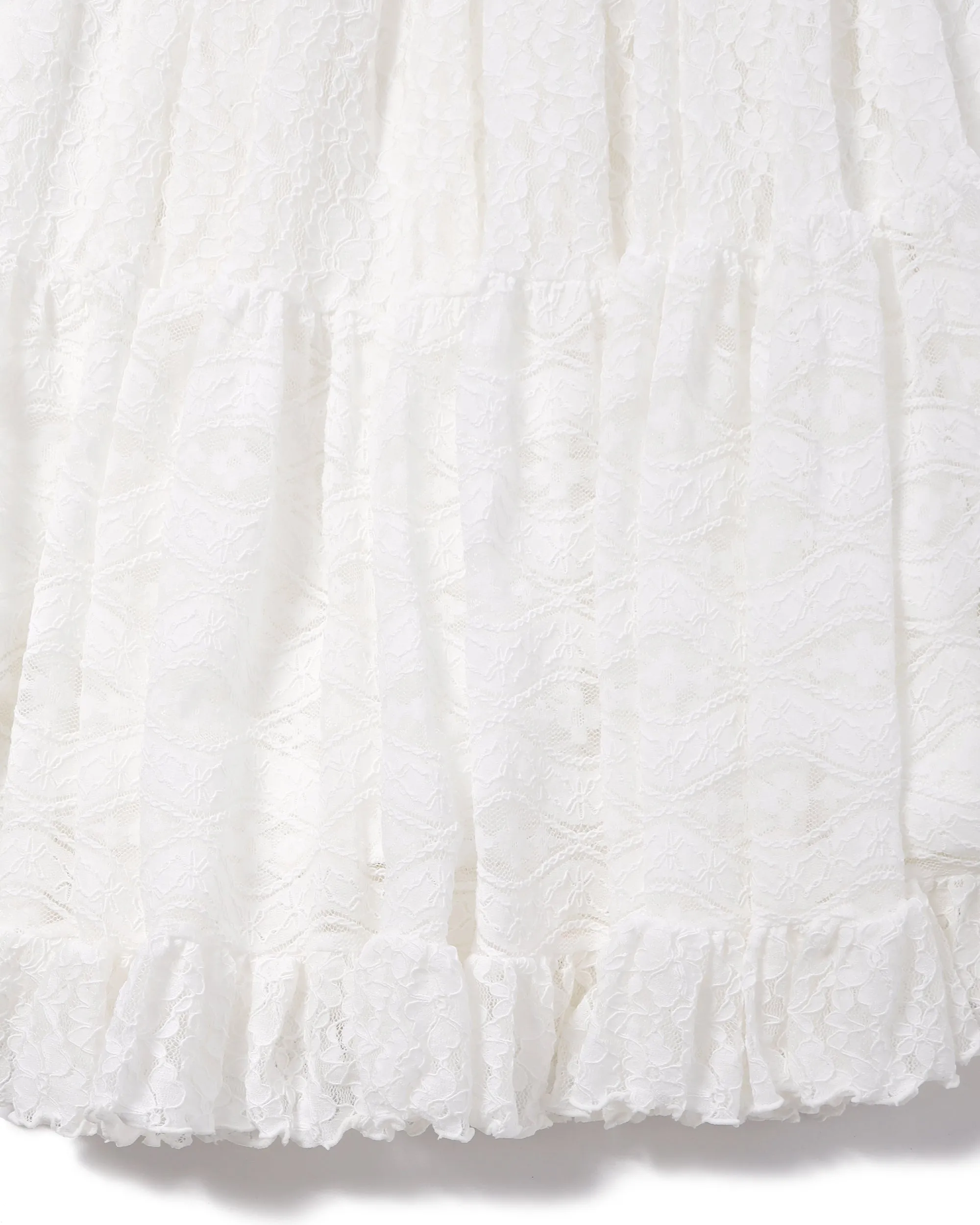 Lace tiered skirts (White)