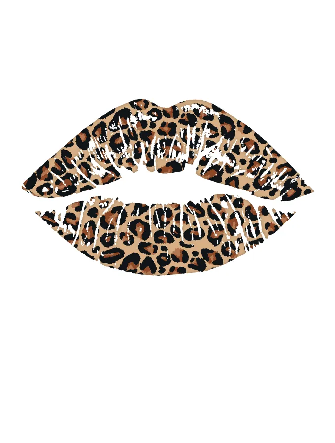 LEOPARD KISS CROP - WHITE