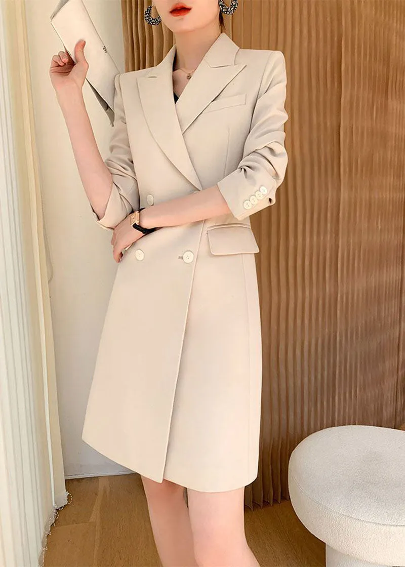 Long Sleeve Double Breasted Blazer Dress