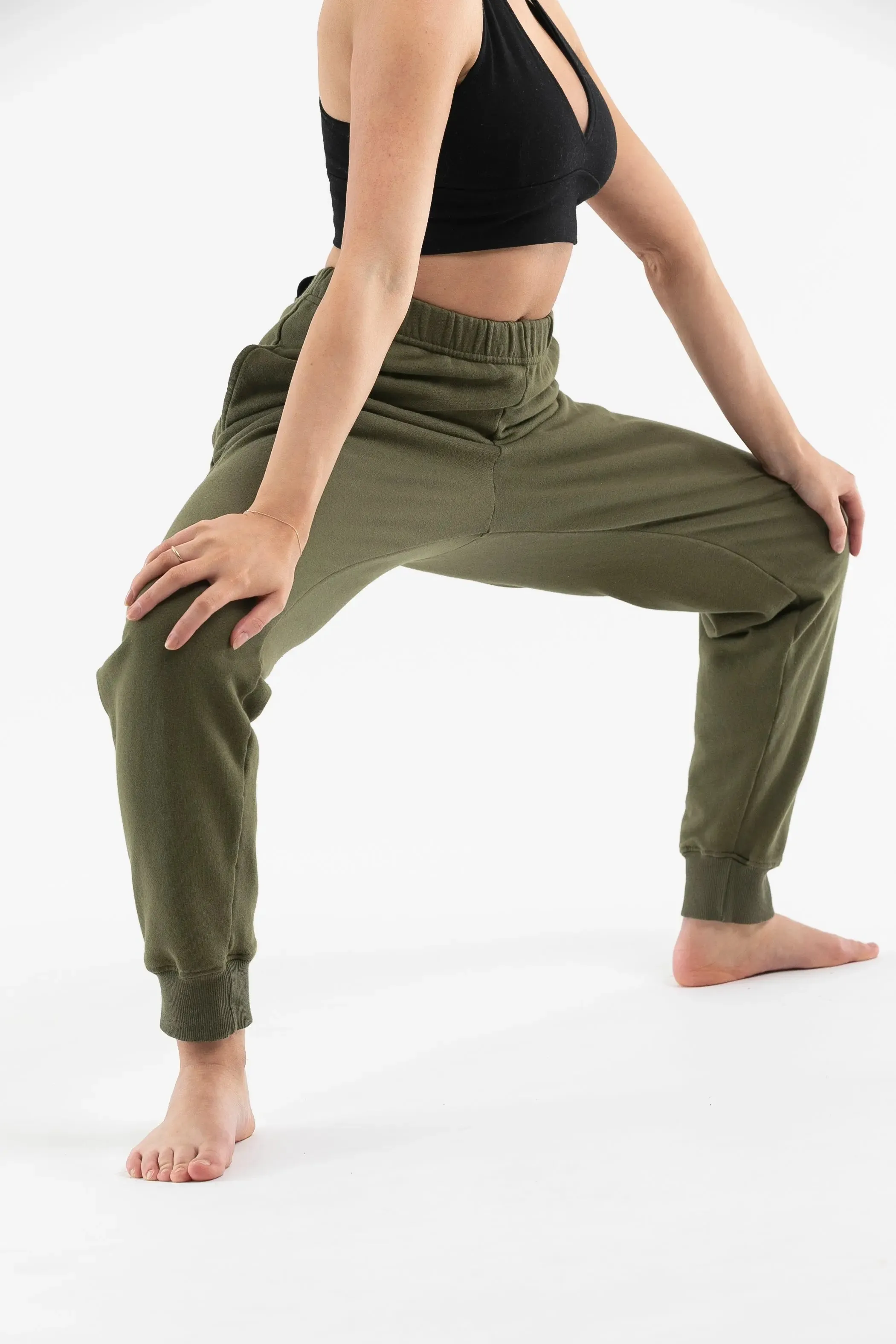 Luna Organic Tapered Leg Pants | Khaki