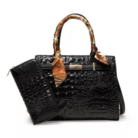 Marilyn Women Handle Bag (2 Piece Set) - Black