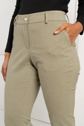 Mint Green Checks Women Pants