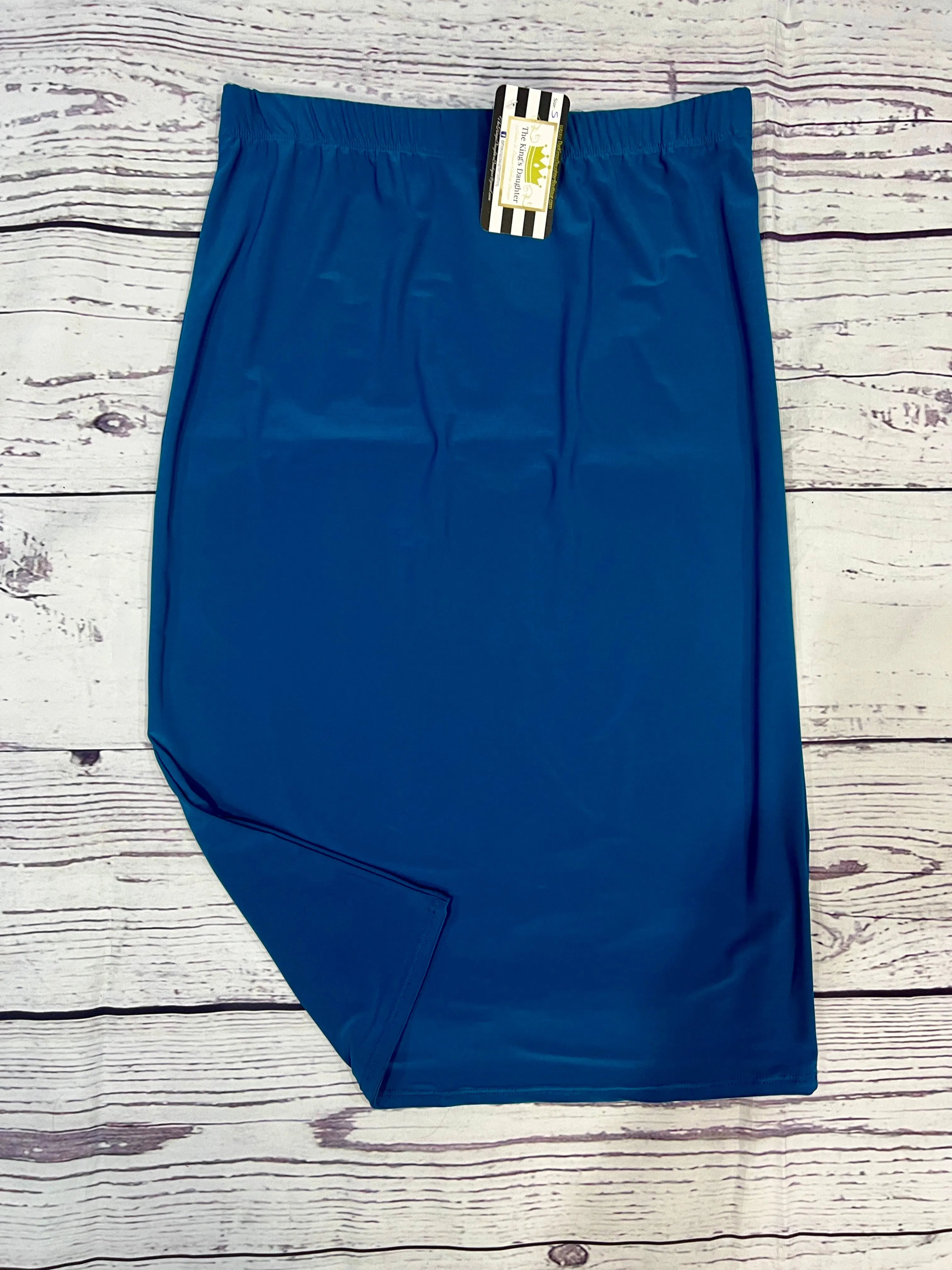 Miss Amy Pencil Skirt (Regular & Plus)- Blue Teal