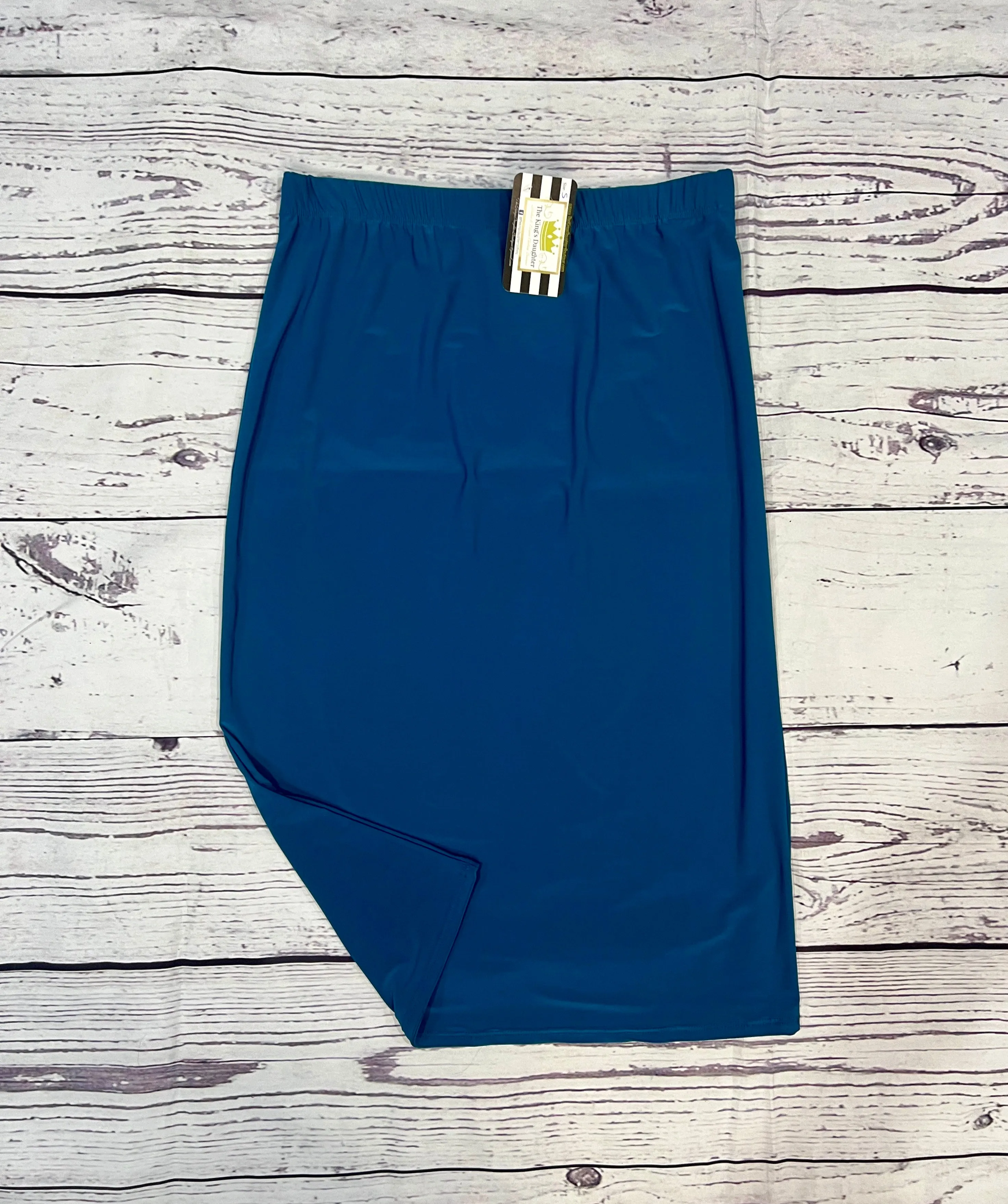 Miss Amy Pencil Skirt (Regular & Plus)- Blue Teal