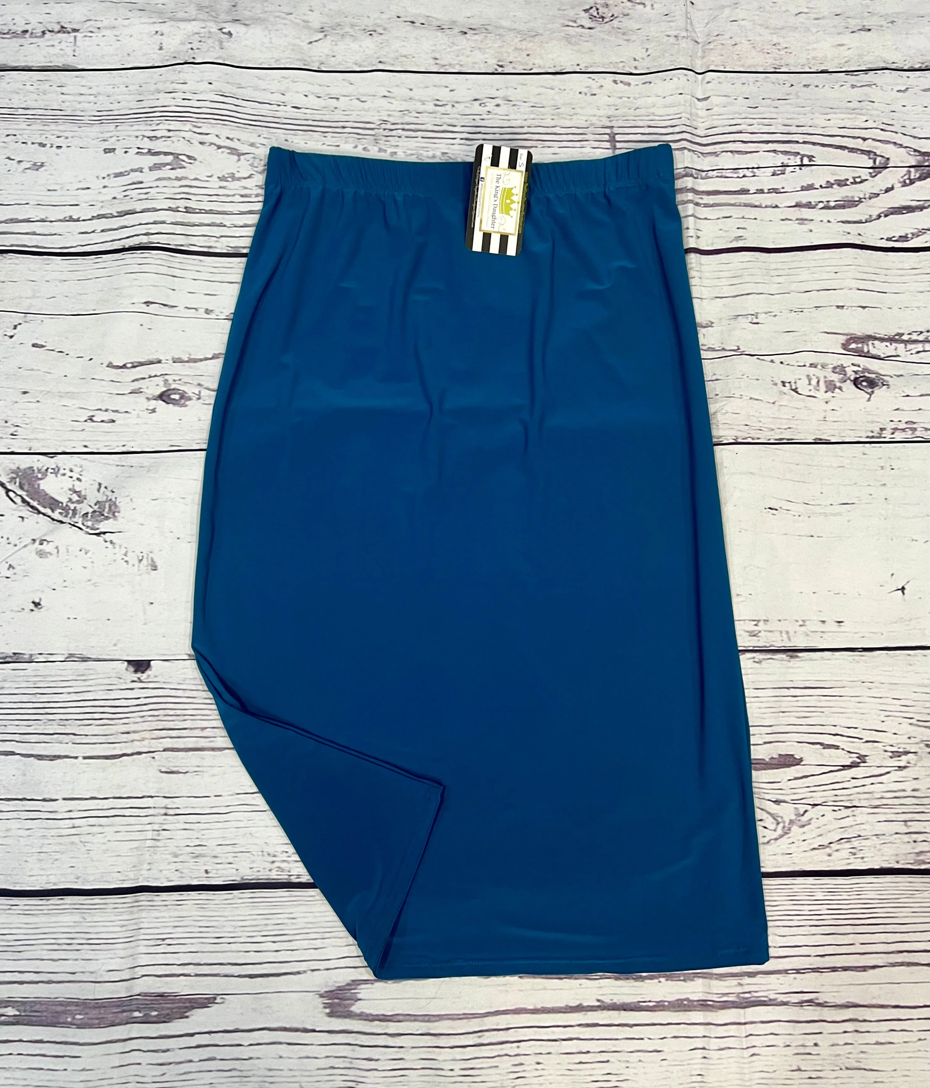 Miss Amy Pencil Skirt (Regular & Plus)- Blue Teal