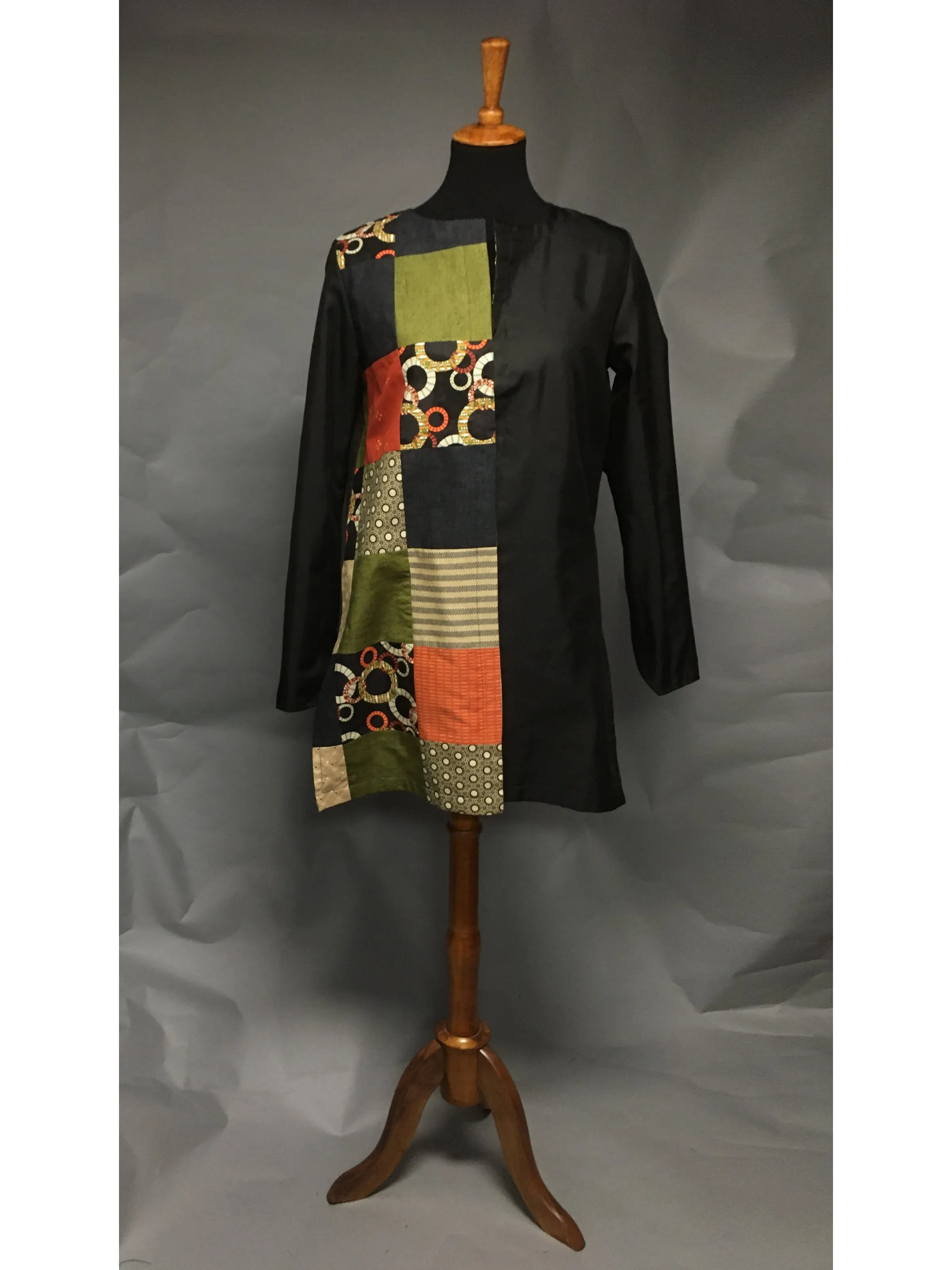 *Pieced Cotton Reversible Coat